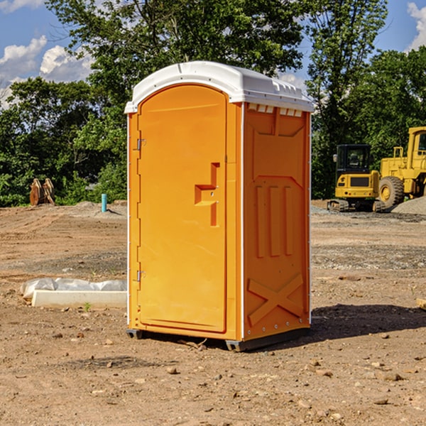 how often are the porta potties cleaned and serviced during a rental period in Crestline